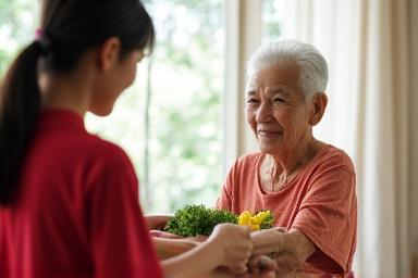 Senior welfare check and companionship program at Aviary Aid SG
